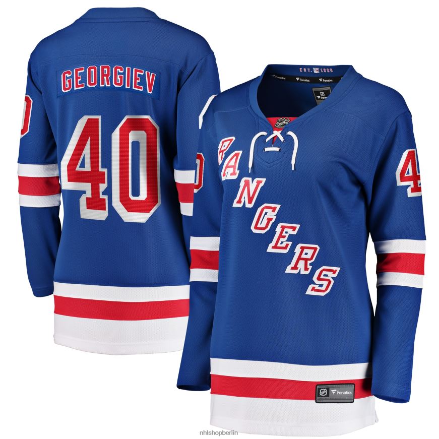 Frauen NHL Alexander Georgiev New York Rangers Fanatics Branded Home Breakaway-Spielertrikot – Blau Kleidung BF680T2361