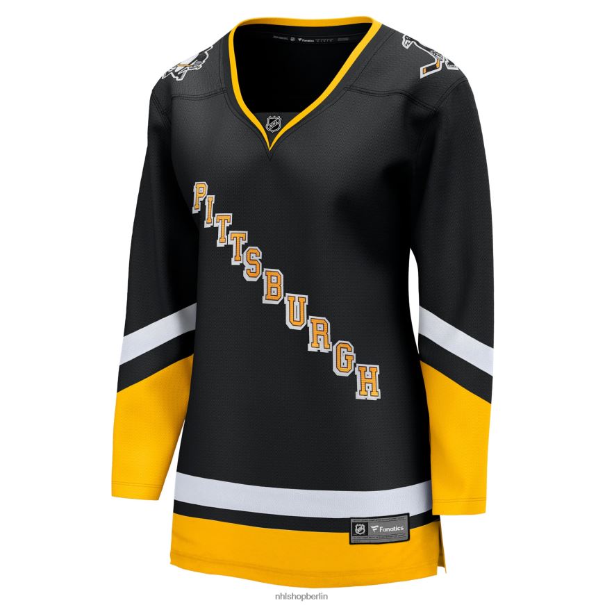 Frauen NHL Alternatives Premier-Breakaway-Trikot der Pittsburgh Penguins mit Fanatics-Logo in Schwarz 2021/22 Kleidung BF680T946