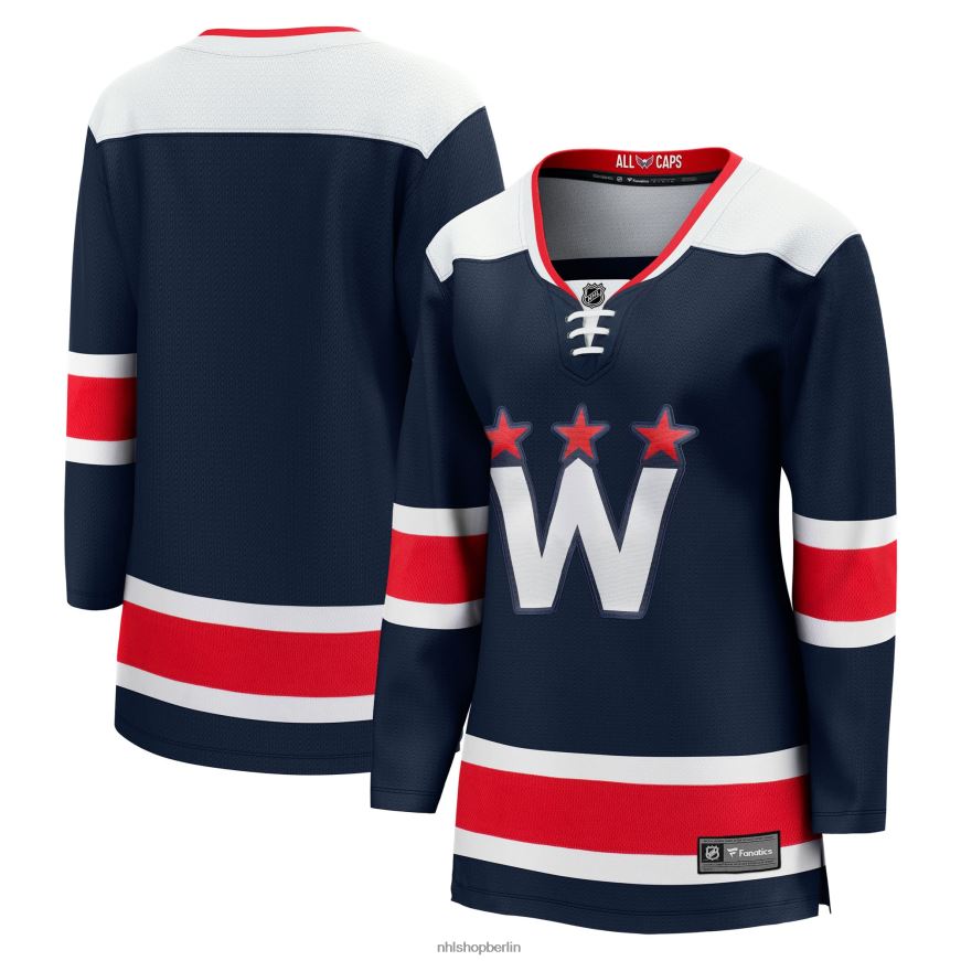 Frauen NHL Alternatives Premier Breakaway-Trikot der Washington Capitals mit Fanatics-Logo in Marineblau 2020/21 Kleidung BF680T961