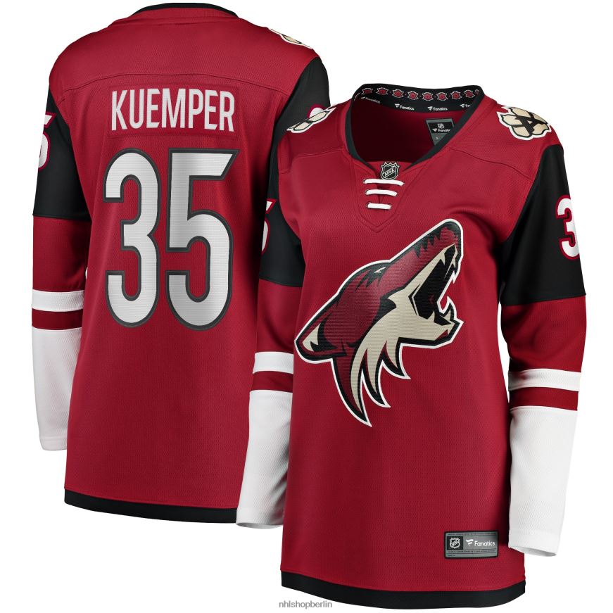 Frauen NHL Arizona Coyotes Darcy Kuemper Fanatics Branded Garnet Home Premier Breakaway-Spielertrikot Kleidung BF680T1683