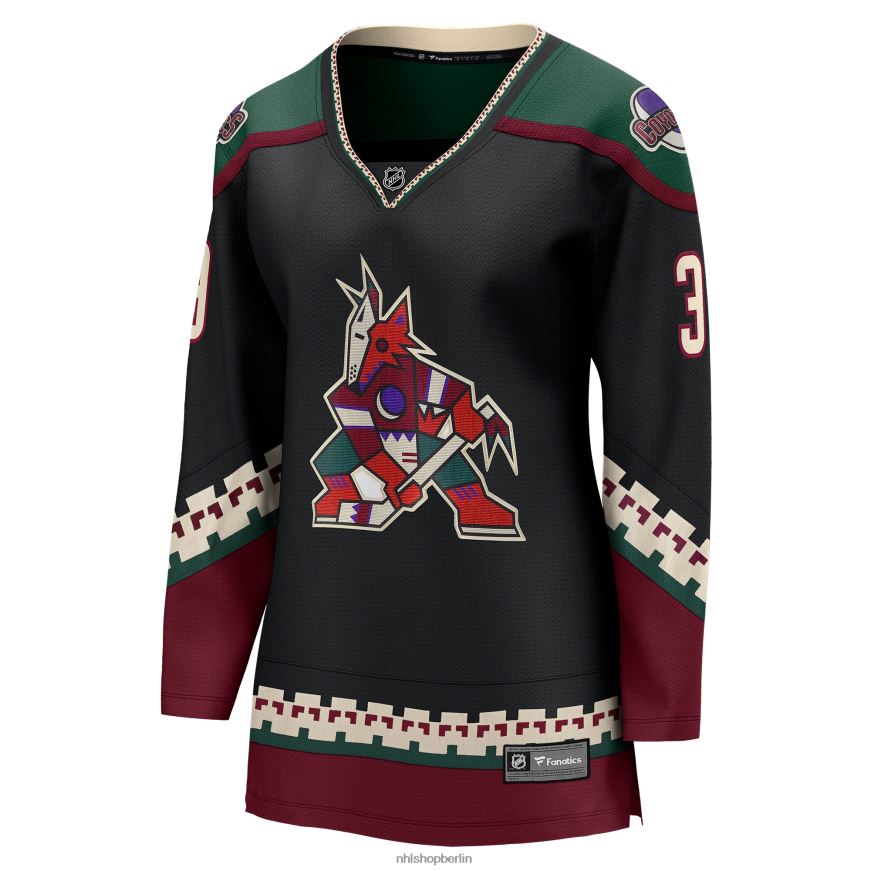 Frauen NHL Arizona Coyotes Josh Brown Fanatics-gebrandetes schwarzes Heim-Ausreißer-Spielertrikot Kleidung BF680T2115