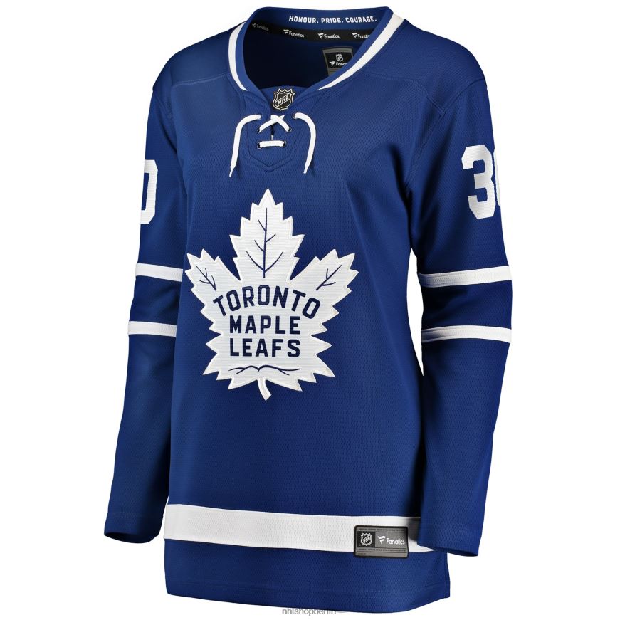 Frauen NHL Blaues Abtrünnigen-Heimtrikot der Toronto Maple Leafs mit Matt-Murray-Fanatiker-Logo Kleidung BF680T2075