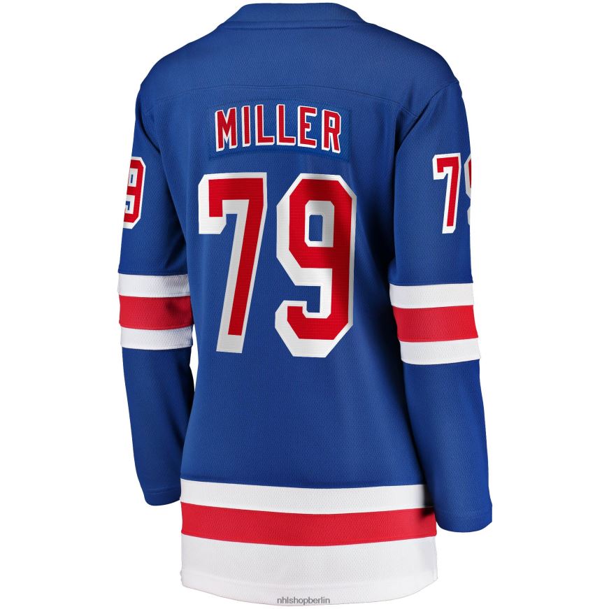 Frauen NHL Blaues Breakaway-Heimtrikot 2017/18 der New York Rangers mit Fanatics-Logo von K\Andre Miller Kleidung BF680T522