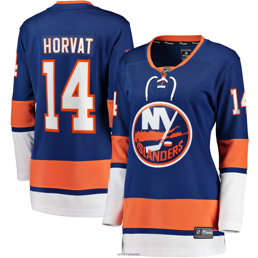 Frauen NHL Blaues Breakaway-Heimtrikot der New York Islanders mit Bo-Horvat-Fanatiker-Logo Kleidung BF680T1313