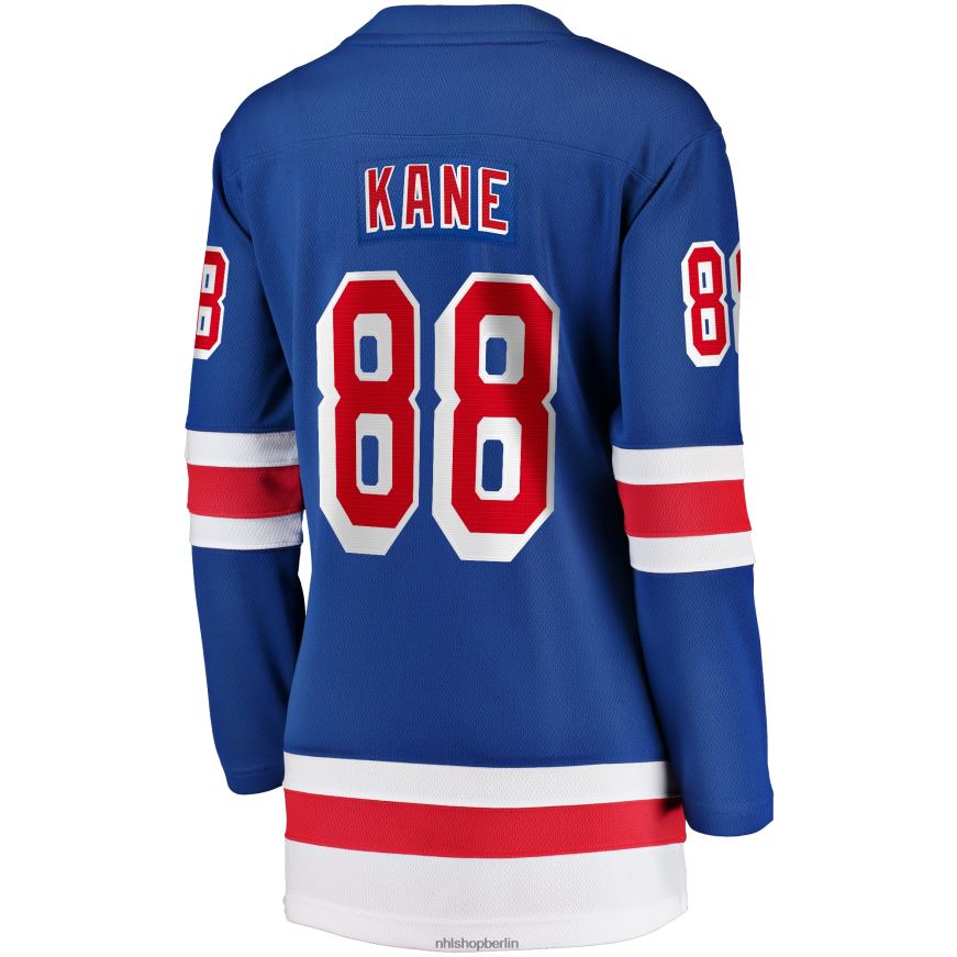 Frauen NHL Blaues Breakaway-Heimtrikot der New York Rangers mit Fanatics-Logo von Patrick Kane Kleidung BF680T300