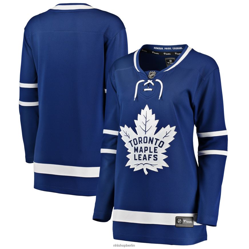 Frauen NHL Blaues Breakaway-Heimtrikot der Toronto Maple Leafs mit Fanatics-Logo Kleidung BF680T1062