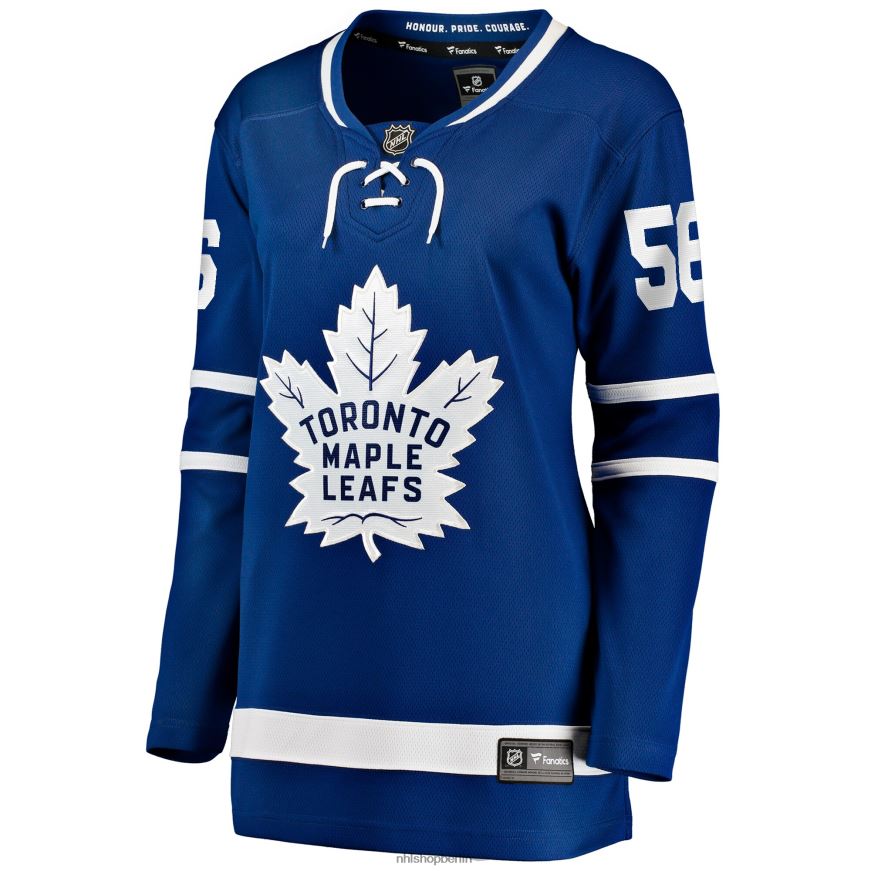 Frauen NHL Blaues Breakaway-Heimtrikot der Toronto Maple Leafs mit Fanatics-Logo von Erik Gustafsson Kleidung BF680T1659