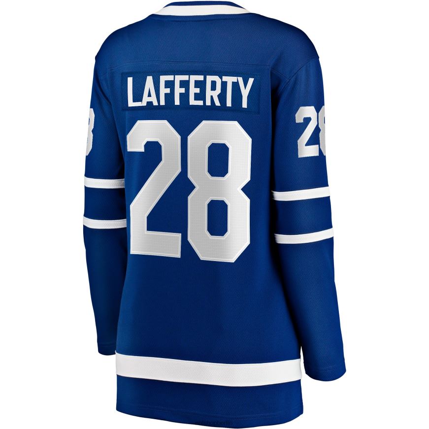 Frauen NHL Blaues Breakaway-Heimtrikot der Toronto Maple Leafs mit Fanatics-Logo von Sam Lafferty Kleidung BF680T1669