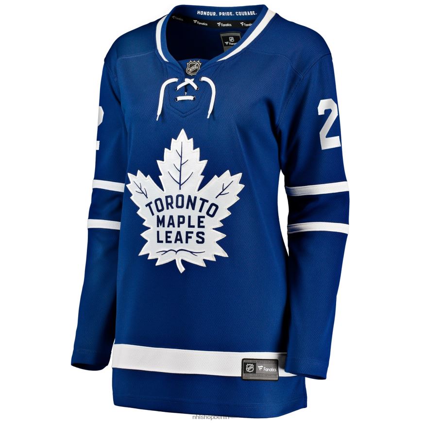 Frauen NHL Blaues Breakaway-Heimtrikot der Toronto Maple Leafs mit Luke Schenn Fanatics-Logo Kleidung BF680T1660