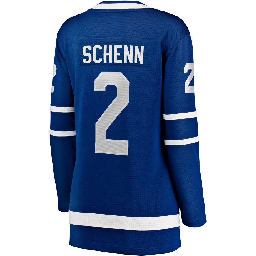 Frauen NHL Blaues Breakaway-Heimtrikot der Toronto Maple Leafs mit Luke Schenn Fanatics-Logo Kleidung BF680T1660