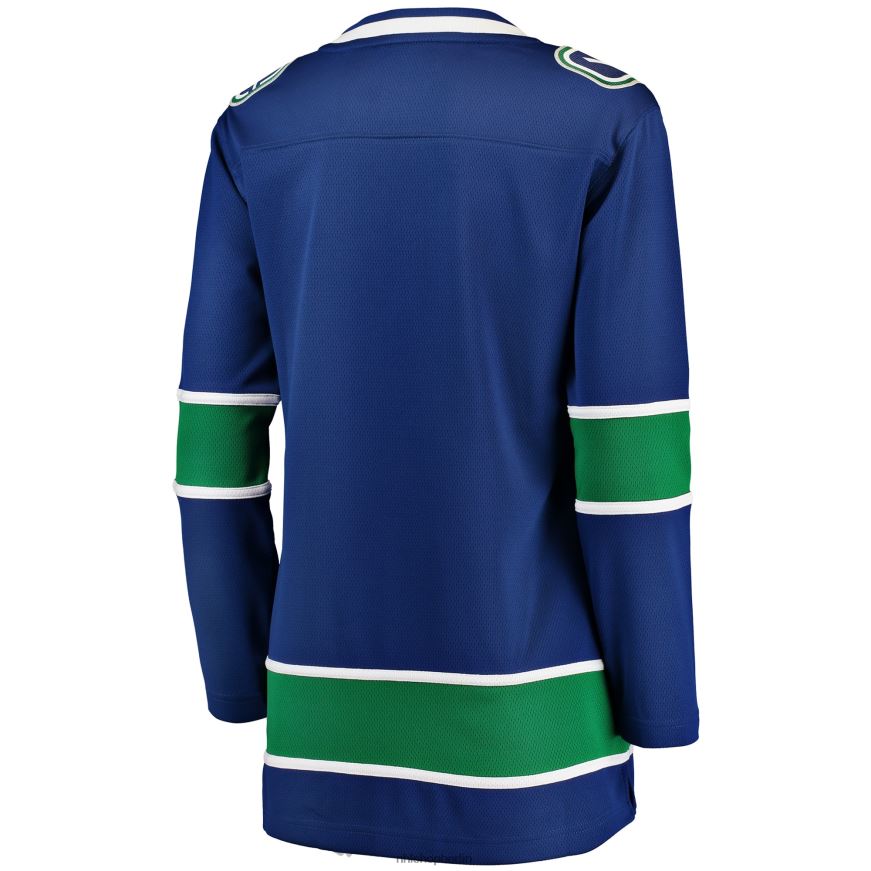 Frauen NHL Blaues Breakaway-Heimtrikot der Vancouver Canucks mit Fanatics-Logo Kleidung BF680T1377