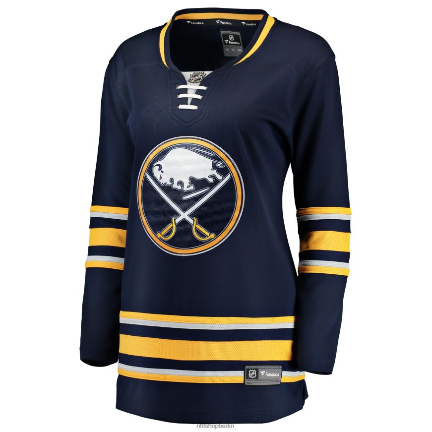 Frauen NHL Blaues Breakaway-Heimtrikot mit Fanatics-Logo der Buffalo Sabres Kleidung BF680T1214