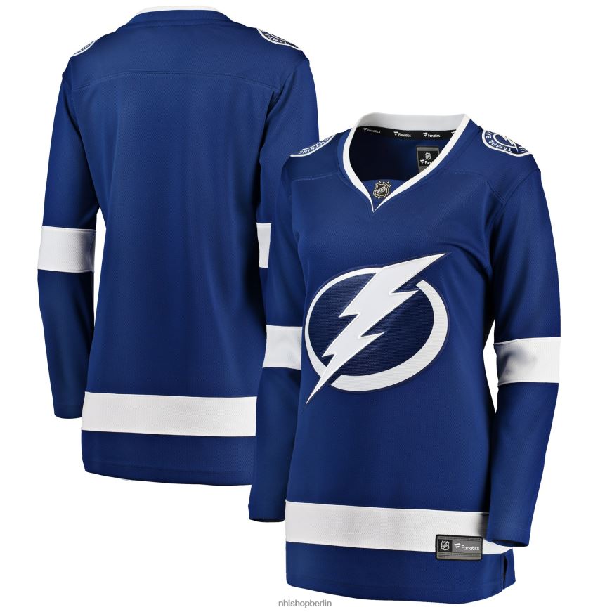 Frauen NHL Blaues Breakaway-Heimtrikot mit Tampa Bay Lightning Fanatics-Logo Kleidung BF680T1059