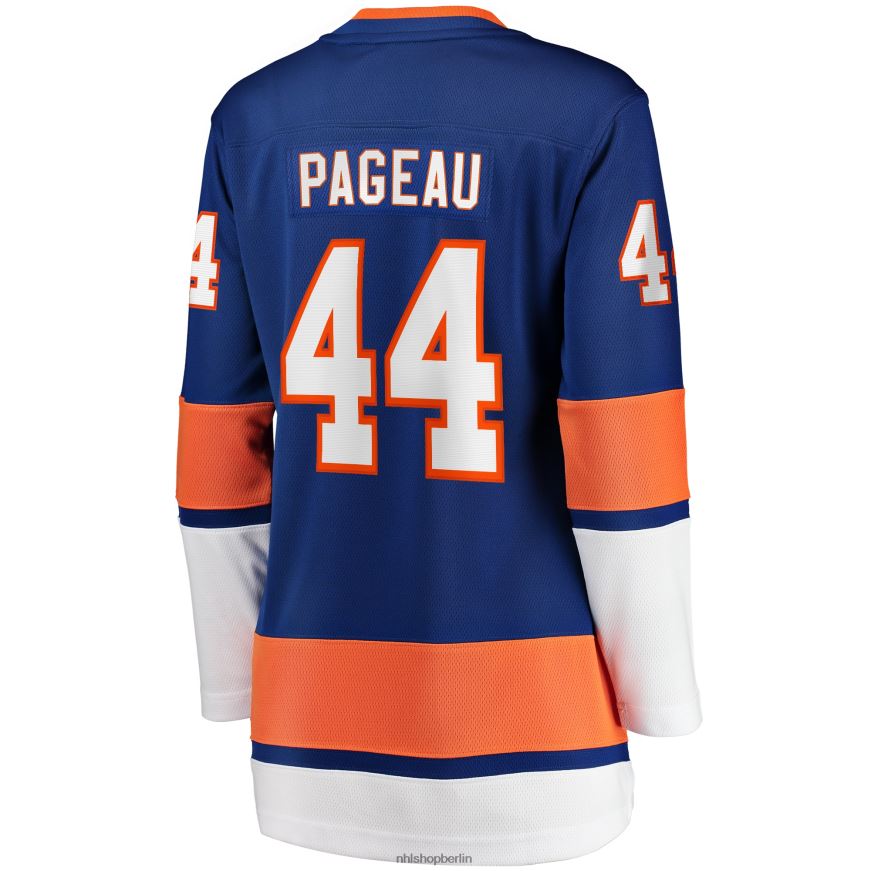 Frauen NHL Blaues Breakaway-Spielertrikot der New York Islanders mit Fanatics-Logo von Jean-Gabriel Pageau Kleidung BF680T1929