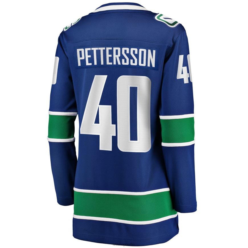 Frauen NHL Blaues Elias Pettersson Fanatics-Heimtrikot der Vancouver Canucks 2019/20 für Premier Breakaway-Spieler Kleidung BF680T1259