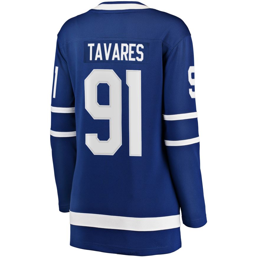 Frauen NHL Blaues Heim-Ausreißer-Spielertrikot der Toronto Maple Leafs mit Fanatics-Logo von John Tavares Kleidung BF680T1649