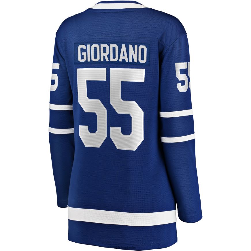 Frauen NHL Blaues Heim-Ausreißertrikot der Toronto Maple Leafs mit Mark Giordano Fanatics-Logo Kleidung BF680T1793