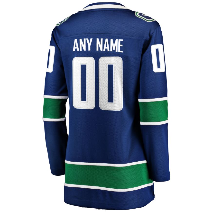 Frauen NHL Blaues Heim-Breakaway-Trikot der Vancouver Canucks mit Fanatics-Logo Kleidung BF680T1108