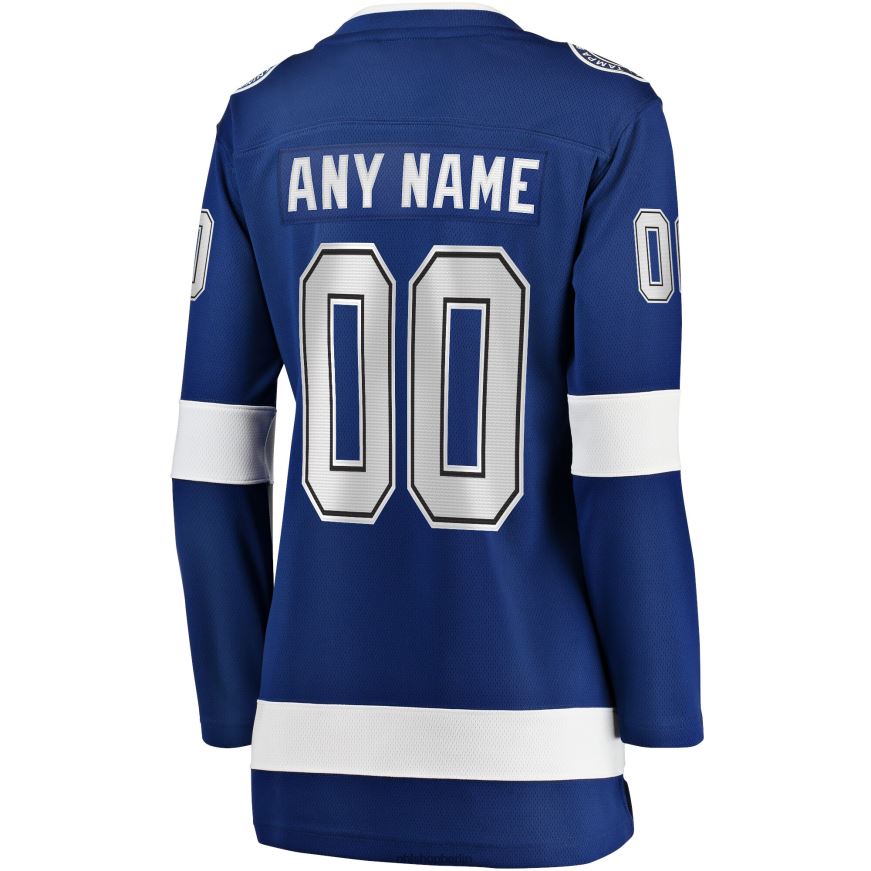 Frauen NHL Blaues Heimtrikot mit Tampa Bay Lightning Fanatics-Logo für das Stanley-Cup-Finale 2022 individuelles Breakaway-Trikot Kleidung BF680T1039