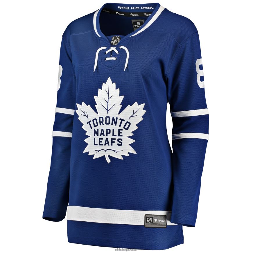 Frauen NHL Blaues Home-Breakaway-Spielertrikot der Toronto Maple Leafs mit Jake Muzzin Fanatics-Logo Kleidung BF680T2073