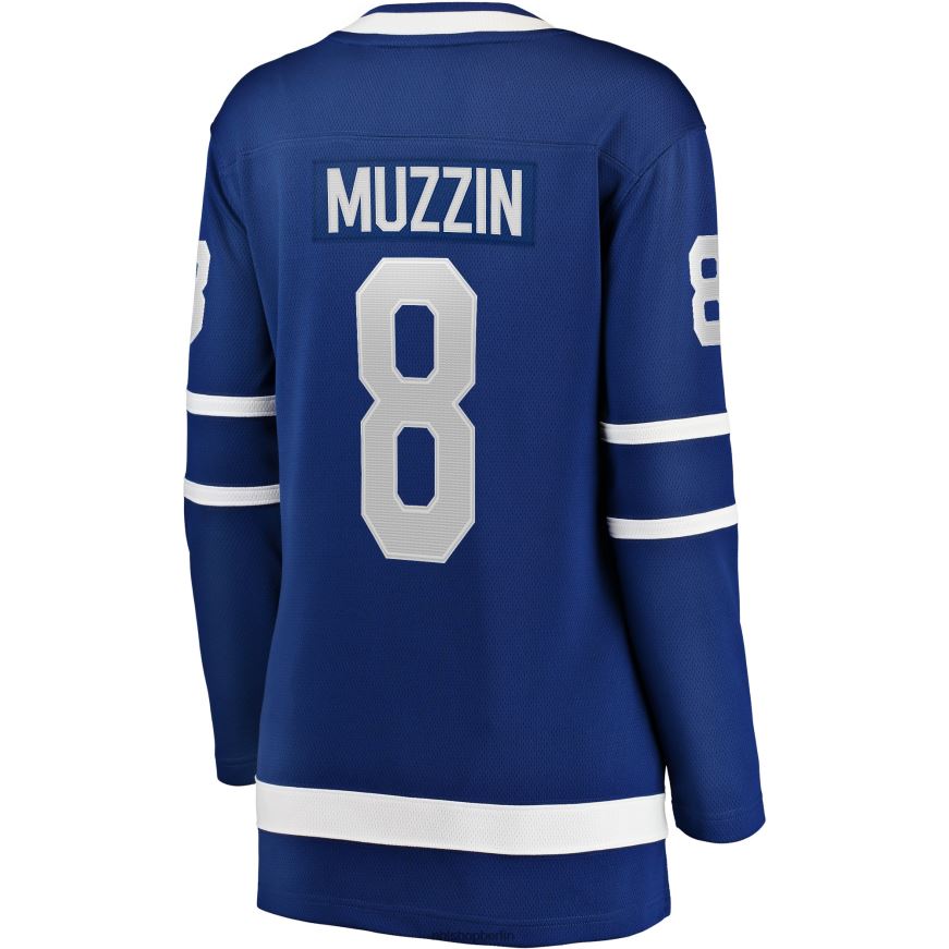 Frauen NHL Blaues Home-Breakaway-Spielertrikot der Toronto Maple Leafs mit Jake Muzzin Fanatics-Logo Kleidung BF680T2073