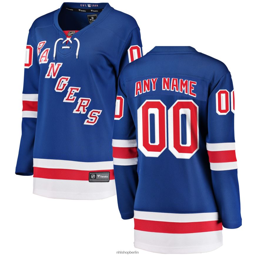 Frauen NHL Blaues Home-Breakaway-Trikot der New York Rangers mit Fanatics-Logo Kleidung BF680T212