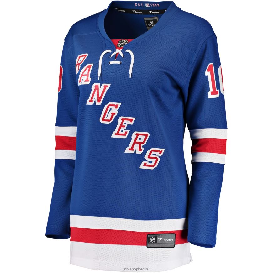 Frauen NHL Blaues Home-Premier-Breakaway-Spielertrikot der New York Rangers mit Artemi-Panarin-Fanatiker-Logo Kleidung BF680T146