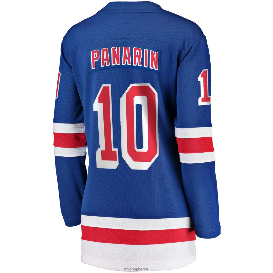 Frauen NHL Blaues Home-Premier-Breakaway-Spielertrikot der New York Rangers mit Artemi-Panarin-Fanatiker-Logo Kleidung BF680T146