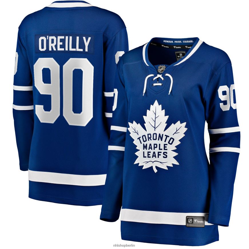 Frauen NHL Blaues Premier-Breakaway-Heimtrikot der Toronto Maple Leafs mit Ryan OReilly Fanatics-Logo Kleidung BF680T1626