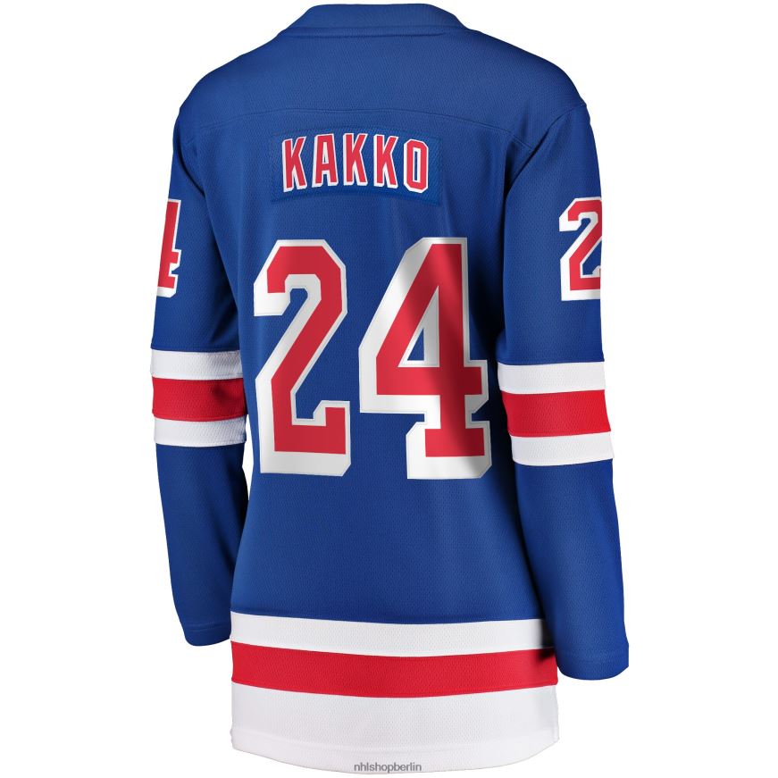 Frauen NHL Blaues Replica-Spielertrikot der New York Rangers mit Kaapo-Kakko-Fanatiker-Logo Kleidung BF680T1287