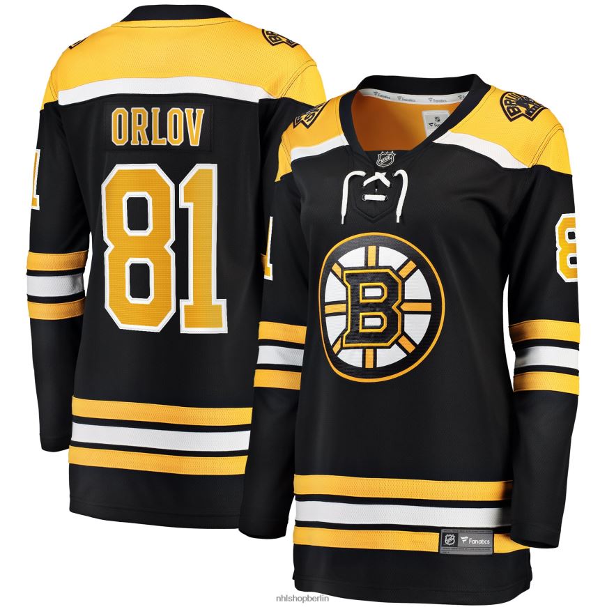 Frauen NHL Boston Bruins Dmitry Orlov Fanatics-gebrandetes schwarzes Breakaway-Heimtrikot Kleidung BF680T2129