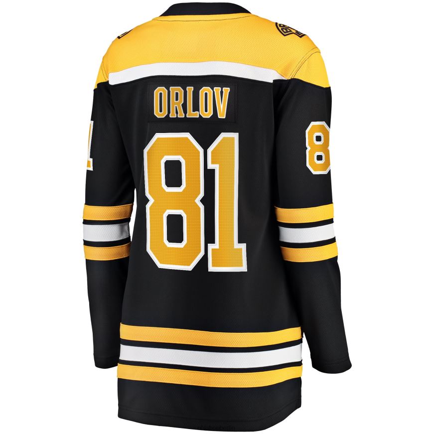 Frauen NHL Boston Bruins Dmitry Orlov Fanatics-gebrandetes schwarzes Breakaway-Heimtrikot Kleidung BF680T2129