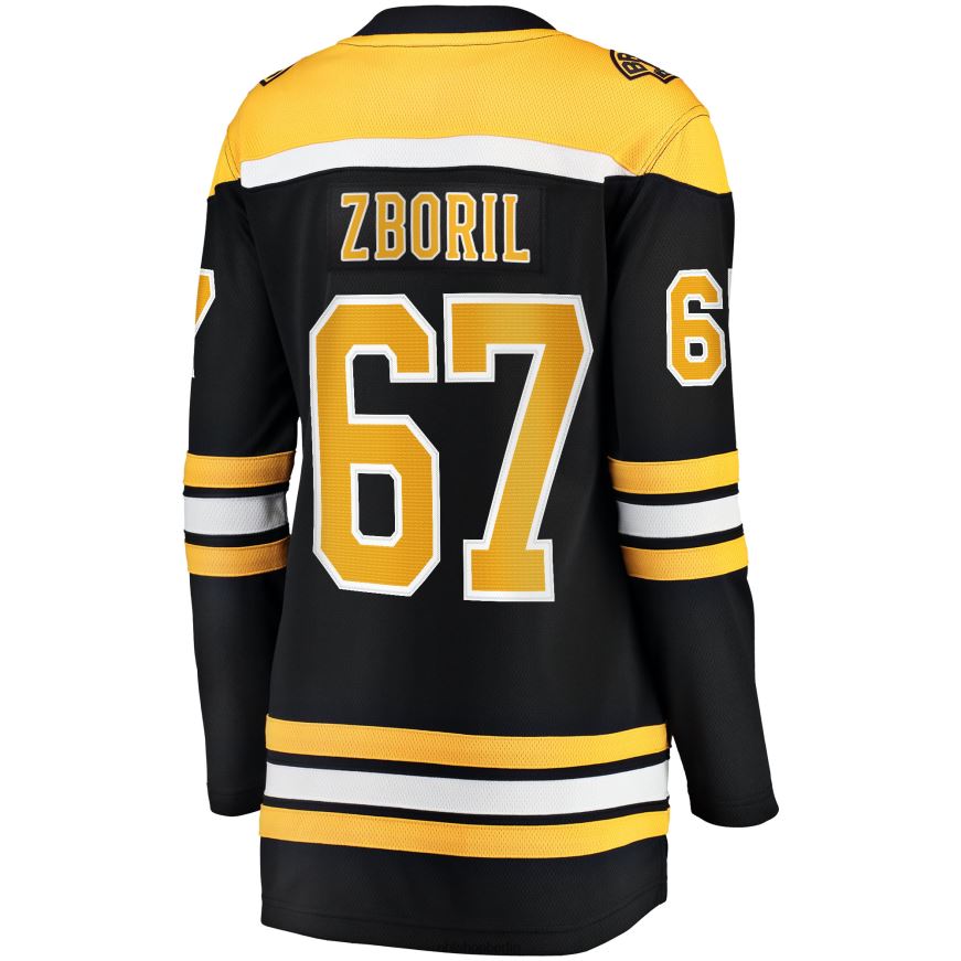 Frauen NHL Boston Bruins Jakub Zboril Fanatics-gebrandetes schwarzes Heim-Ausreißer-Spielertrikot Kleidung BF680T2168