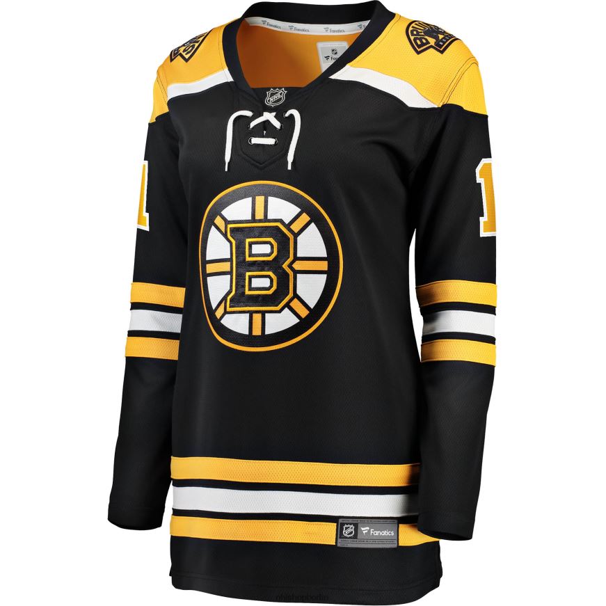 Frauen NHL Boston Bruins Jeremy Swayman Fanatics Branded Schwarzes 2017/18 Breakaway-Heimtrikot Kleidung BF680T476