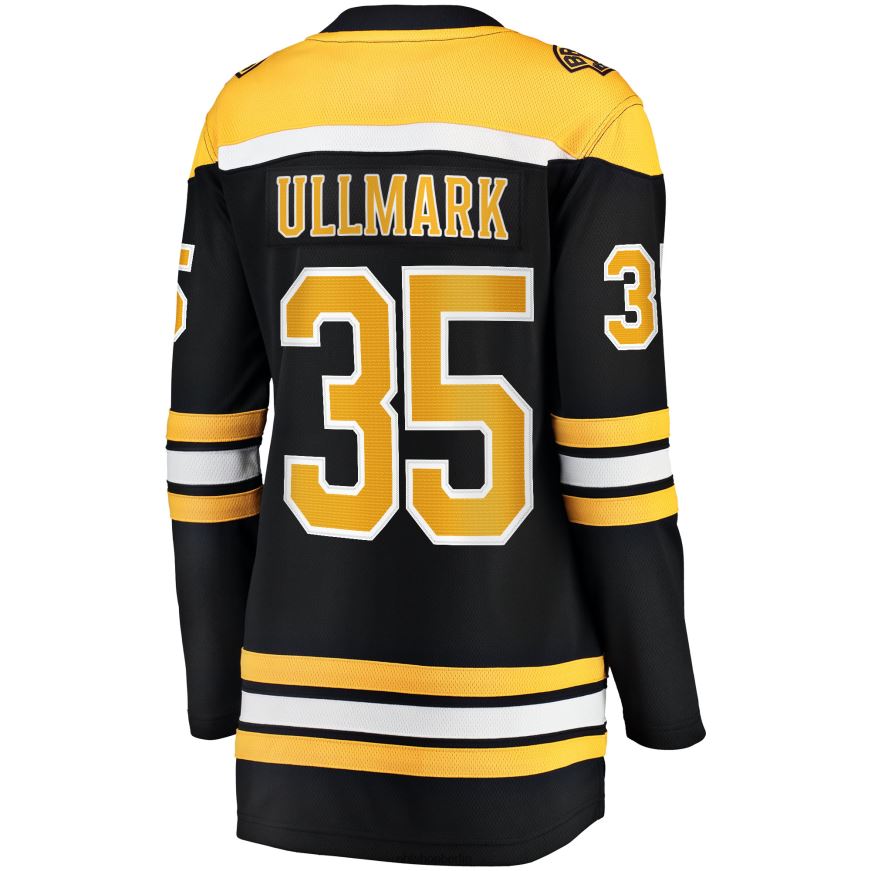 Frauen NHL Boston Bruins Linus Ullmark Fanatics-gebrandetes schwarzes Home-Breakaway-Spielertrikot Kleidung BF680T219