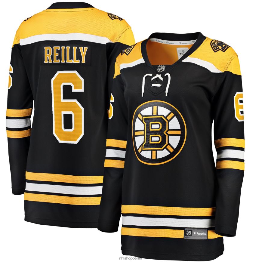 Frauen NHL Boston Bruins Mike Reilly Fanatics Branded Schwarzes 2017/18 Heim-Breakaway-Replika-Trikot Kleidung BF680T2383