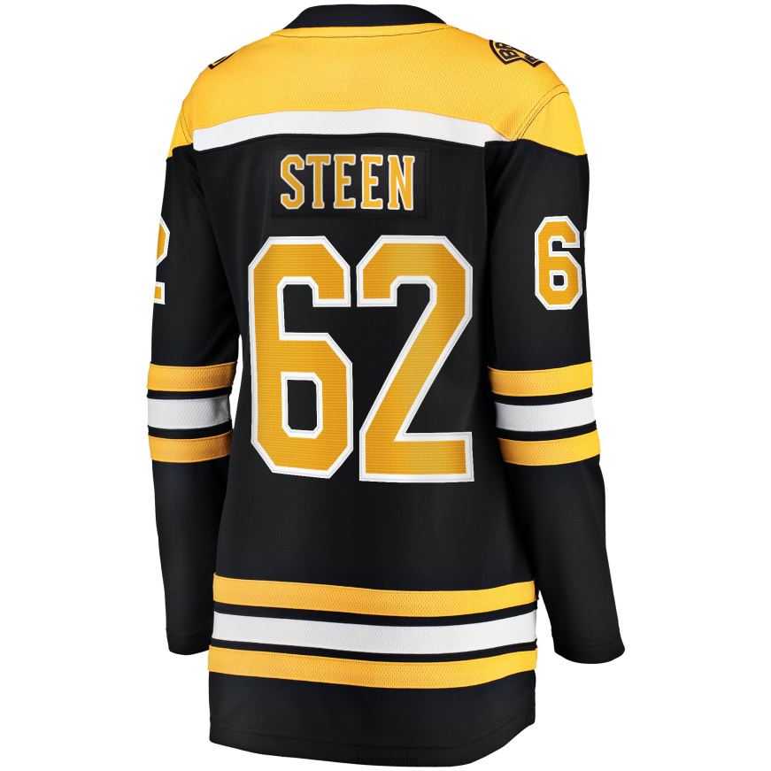 Frauen NHL Boston Bruins Oskar Steen Fanatics-gebrandetes schwarzes Home-Breakaway-Spielertrikot Kleidung BF680T2154