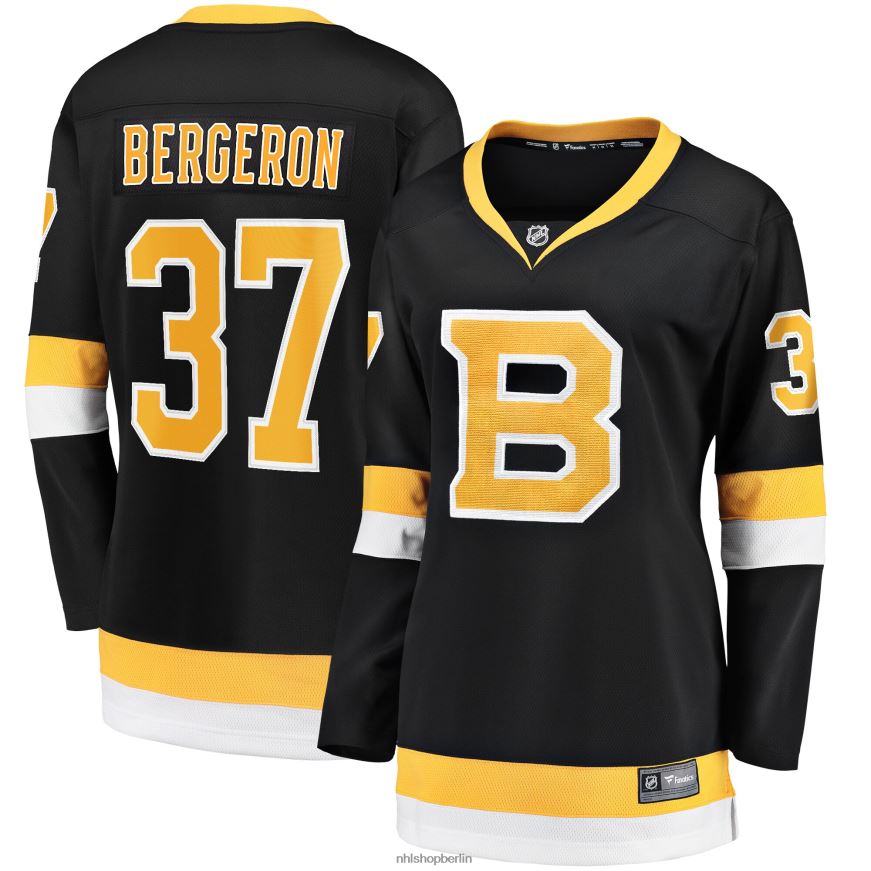 Frauen NHL Boston Bruins Patrice Bergeron Fanatics gebrandetes schwarzes Alternative-Premier-Breakaway-Spielertrikot Kleidung BF680T1243