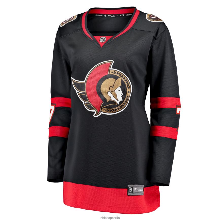 Frauen NHL Brady Tkachuk Fanatics-Heimtrikot der Ottawa Senators Premier Breakaway-Spieler schwarz 2020/21 Kleidung BF680T1599