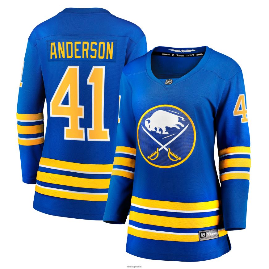 Frauen NHL Buffalo Sabres Craig Anderson Fanatics Branded Royal Home Breakaway-Spielertrikot Kleidung BF680T1778