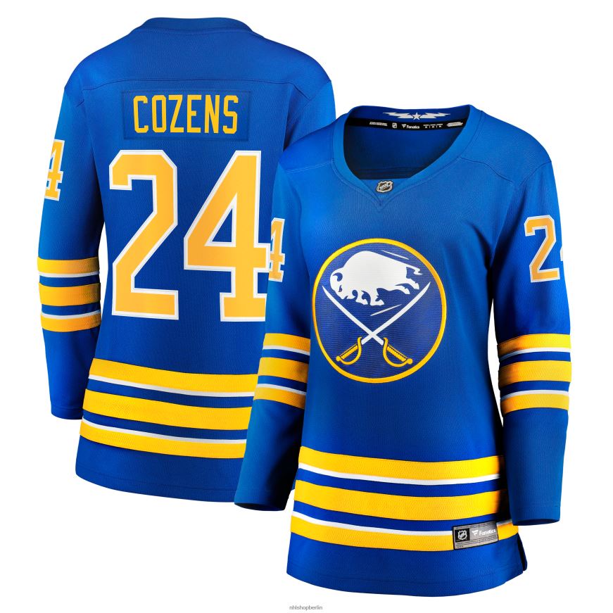 Frauen NHL Buffalo Sabres Dylan Cozens Fanatics-gebrandetes Royal Home Breakaway-Spielertrikot Kleidung BF680T1315