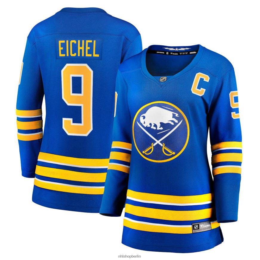 Frauen NHL Buffalo Sabres Jack Eichel Fanatics gebrandetes Royal Home Premier Breakaway-Spielertrikot Kleidung BF680T2021