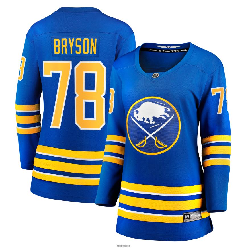 Frauen NHL Buffalo Sabres Jacob Bryson Fanatics Branded Royal Home Breakaway-Spielertrikot Kleidung BF680T2290