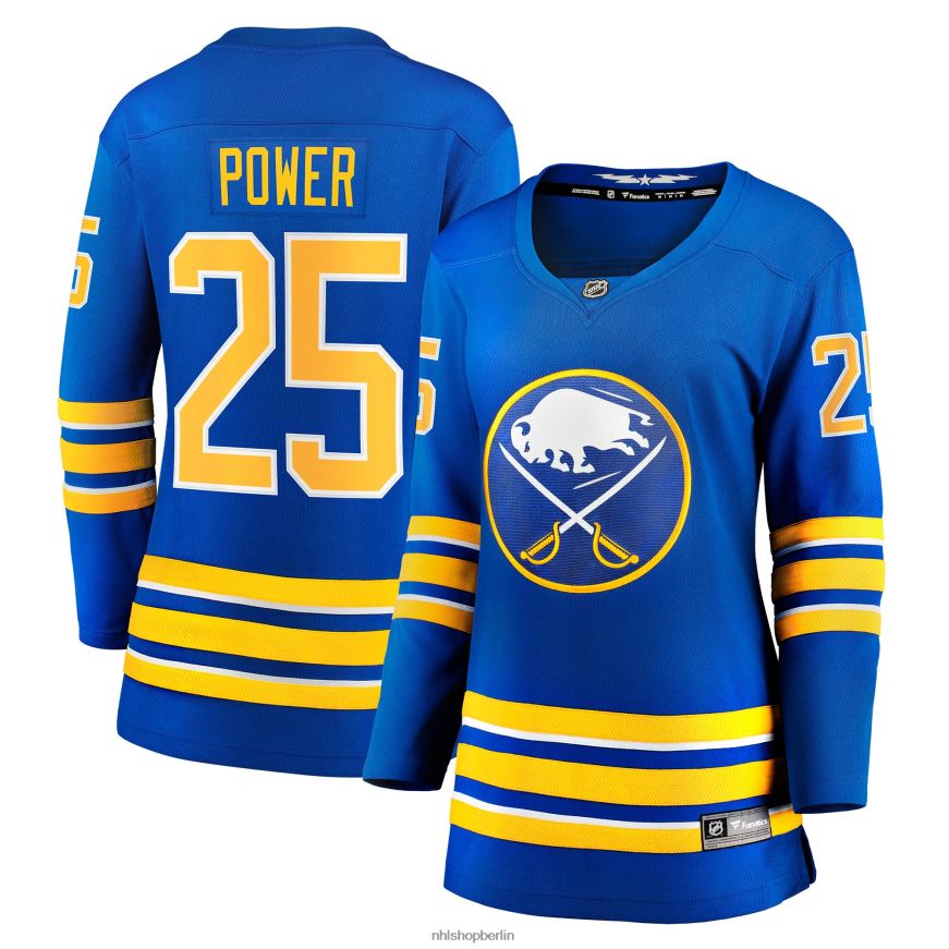 Frauen NHL Buffalo Sabres Owen Power Fanatics-gebrandetes Royal Home Breakaway-Spielertrikot Kleidung BF680T1257