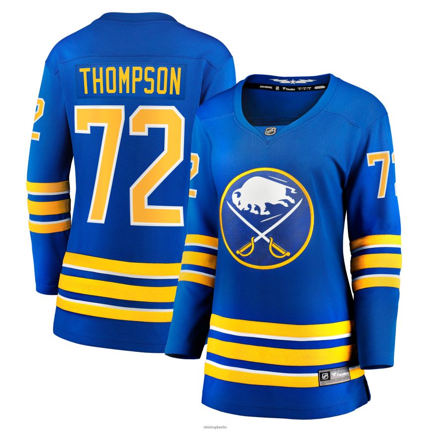 Frauen NHL Buffalo Sabres Tage Thompson Fanatics Branded Royal Home Breakaway-Spielertrikot Kleidung BF680T745