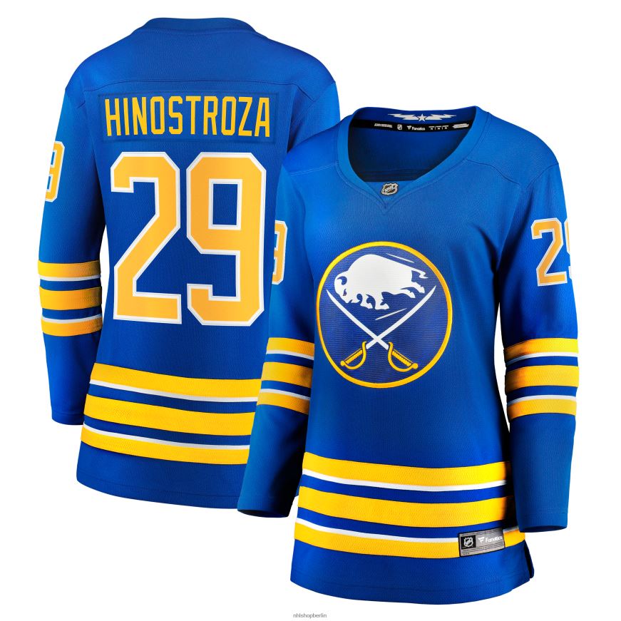 Frauen NHL Buffalo Sabres Vinnie Hinostroza Fanatics Branded Royal Home Breakaway-Spielertrikot Kleidung BF680T2161