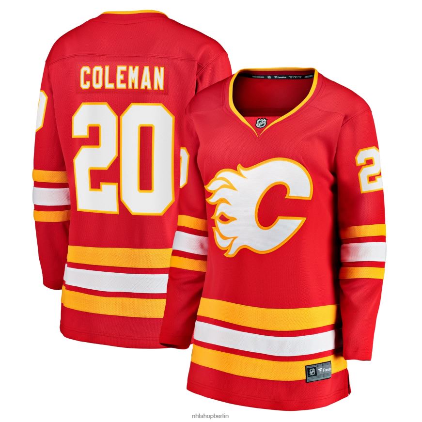 Frauen NHL Calgary Flames Blake Coleman Fanatics-gebrandetes rotes Heim-Ausreißer-Spielertrikot Kleidung BF680T1789