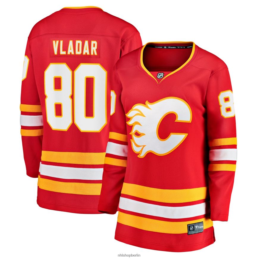 Frauen NHL Calgary Flames Daniel Vladar Fanatics-gebrandetes rotes Heim-Ausreißer-Spielertrikot Kleidung BF680T1485