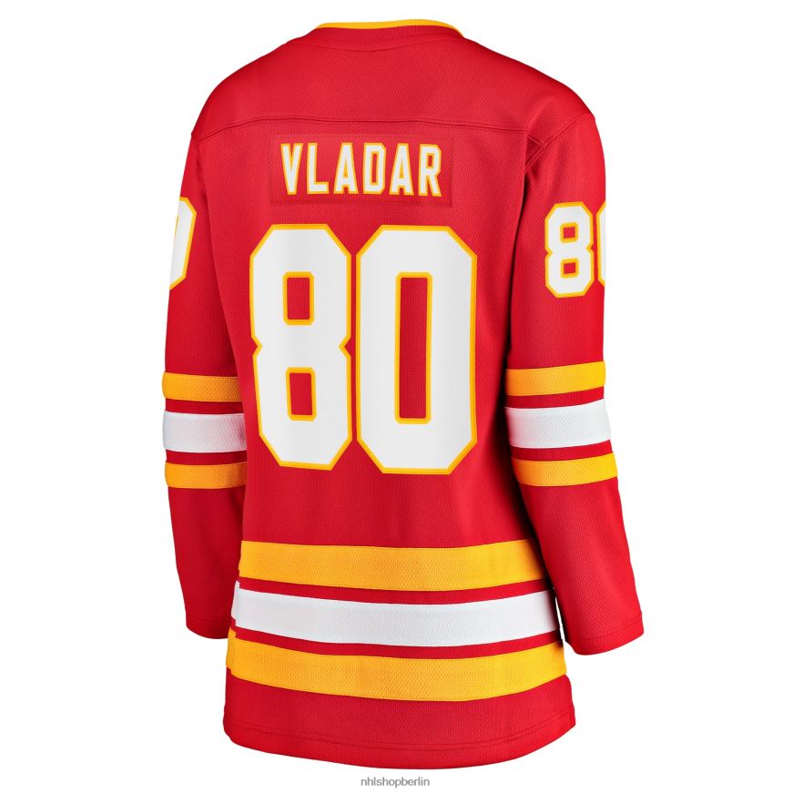 Frauen NHL Calgary Flames Daniel Vladar Fanatics-gebrandetes rotes Heim-Ausreißer-Spielertrikot Kleidung BF680T1485