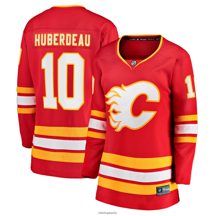 Frauen NHL Calgary Flames Jonathan Huberdeau Fanatics-gebrandetes rotes Heim-Ausreißer-Spielertrikot Kleidung BF680T2117